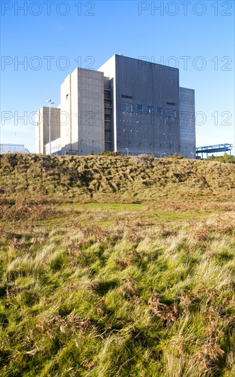The decommissioned Magnox reactor block of Sizewell A nuclear power station, officially opened 7 April 1967 and operational until 31 December 2006, near Leiston, Suffolk, England, United Kingdom, Europe