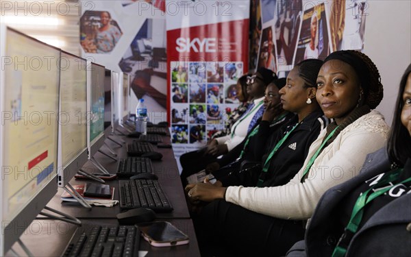 Women in the job centre of the SKYE vocational training project, Jos, 06.02.2024