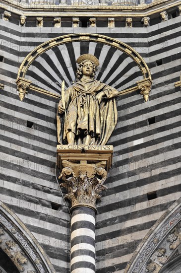 Detail, Siena Cathedral, Cattedrale di Santa Maria Assunta, UNESCO World Heritage Site, Siena, Tuscany, Italy, Europe