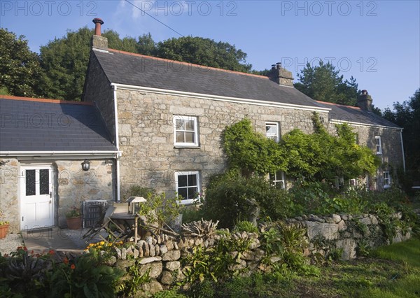 Traditional granite farmhouse building Gweek, Cornwall, England, United Kingdom, Europe