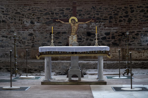 Interior view of Rotonda, Rotunda of Galerius, Roman round temple, altar, Thessaloniki, Macedonia, Greece, Europe