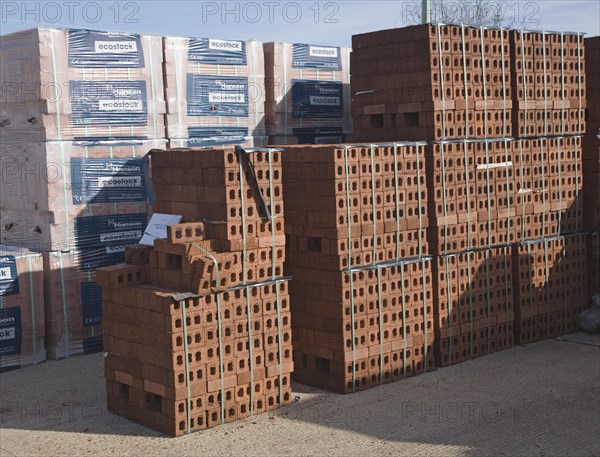 Bricks in builders' yard, UK