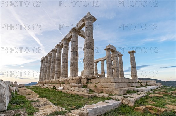 Ancient Temple of Poseidon, Cape Sounion, Greece, Europe