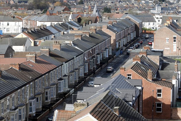 Houses in a residential area near Liverpool FC's Anfield football stadium, 02/03/2019