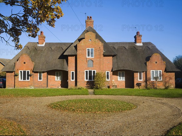 Almshouse building providing housing for the elderly, Wangford, Suffolk, England, United Kingdom, Europe