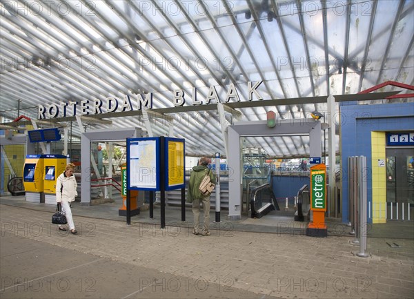 Blaak metro station, City of Rotterdam, South Holland, Netherlands