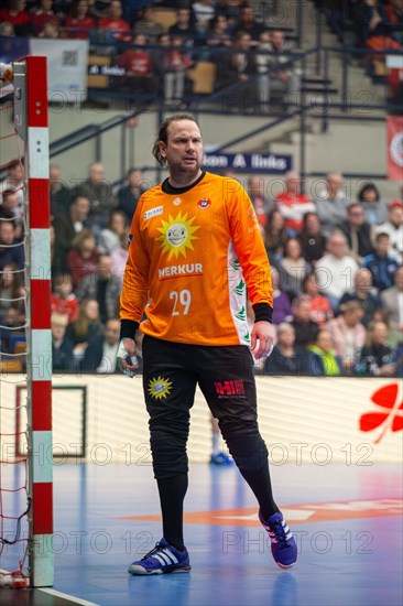 18.02.2024, 2nd HBL, German Handball League, Matchday 21) : Eulen Ludwigshafen against TuS N-Luebbecke (final score 34:32) . Picture: Nikolas Katsigiannis (29), TuS N-Luebbecke
