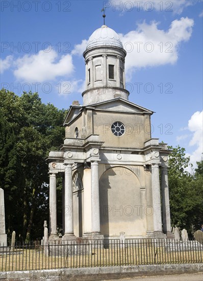 Mistley Towers the remains of a church designed by Robert Adam 1776, Mistley, Essex, England, United Kingdom, Europe