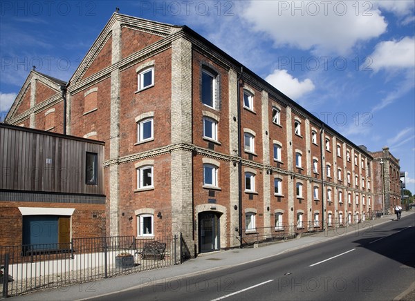 Old industrial maltings building converted into housing at Mistley, Essex, England, United Kingdom, Europe