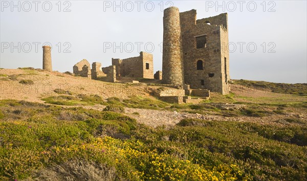 Ruins of Wheal Coates Tin Mine, St Agnes Head, Cornwall, England, United Kingdom, Europe