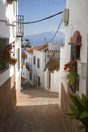 Hilltop Andalusian village of Comares, Malaga province, Spain, Europe