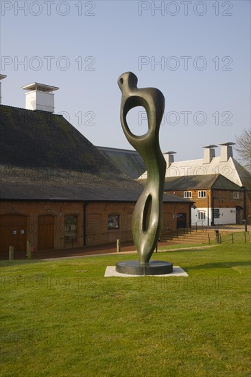 Sculpture 'Large Interior Form' by Henry Moore, Snape Maltings, Suffolk, England, United Kingdom, Europe