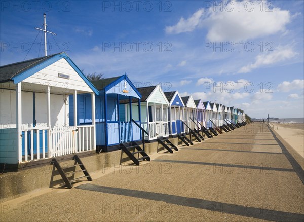 Colourful beach huts at Southwold, Suffolk, England, United Kingdom, Europe