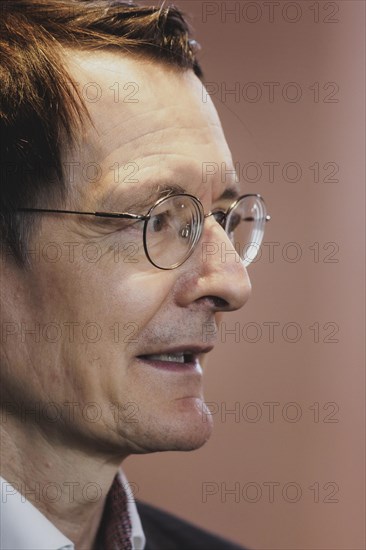Karl Lauterbach (SPD), Federal Minister of Health, recorded during the weekly cabinet meeting in Berlin, 21 February 2024