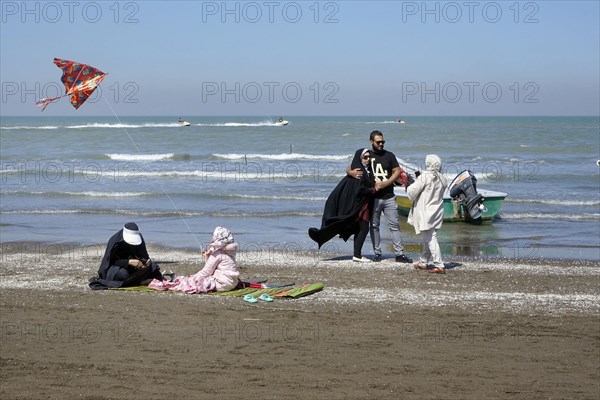 Scene on the beach of Babolsar, Caspian Sea, Iran, 22/03/2019, Asia