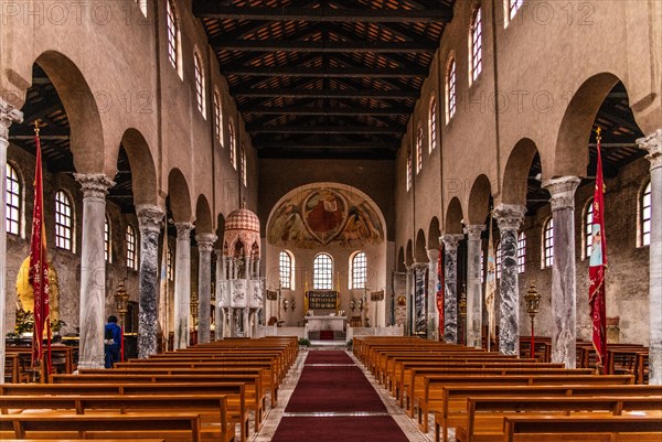 Basilica di Santa Eufemia, single-nave hall church, Citta vecchia, island of Grado, north coast of the Adriatic Sea, Friuli, Italy, Grado, Friuli, Italy, Europe