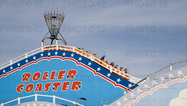 Roller Coaster ride at Pleasure Beach funfair, Great Yarmouth, Norfolk, England, United Kingdom, Europe