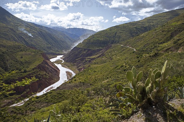 Gorge in the Andes, below the Rio or river Mantaro, Ayacucho, Huamanga province, Peru, South America