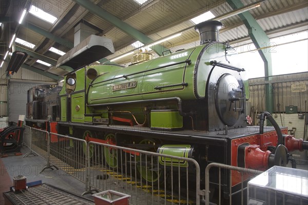 Historic steam engines at George Stephenson museum, North Shields, Northumberland, England, United Kingdom, Europe