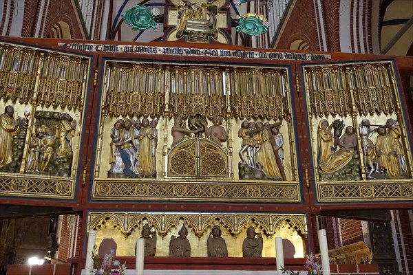 Altar of the Cross, Doberan Minster, former Cistercian monastery, Bad Doberan, Mecklenburg-Western Pomerania, Germany, Europe