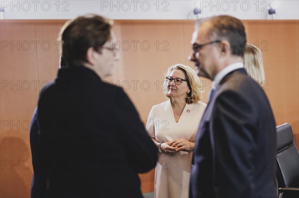 Svenja Schulze (SPD), Federal Minister for Economic Cooperation and Development, recorded during the weekly cabinet meeting in Berlin, 21 February 2024