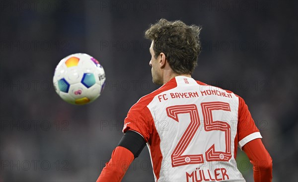 Thomas Mueller FC Bayern Muenchen FCB (25) Action on the ball Allianz Arena, Munich, Bavaria, Germany, Europe