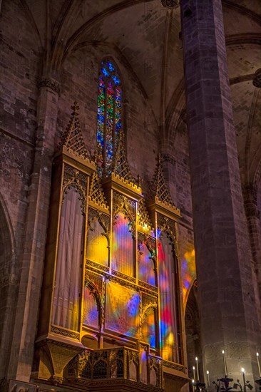 Interior view, Cathedral of Palma de Majorca, Spain, Europe