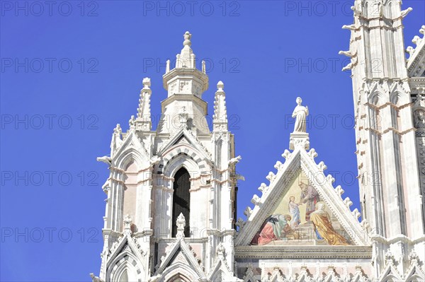 Detail, Siena Cathedral, Cattedrale di Santa Maria Assunta, UNESCO World Heritage Site, Siena, Tuscany, Italy, Europe