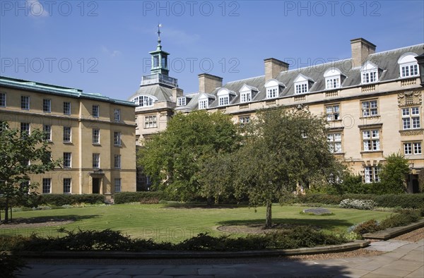 Historic Third Court building and lawn, Christ's College, University of Cambridge, England, United Kingdom, Europe