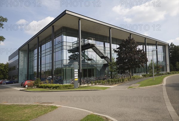 New one zero one building housing modern high-tech businesses located in Cambridge Science park, Cambridge, England founded by Trinity College in 1970, is the oldest science park in the United Kingdom
