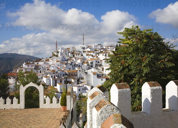 Hilltop Andalusian village of Comares, Malaga province, Spain, Europe