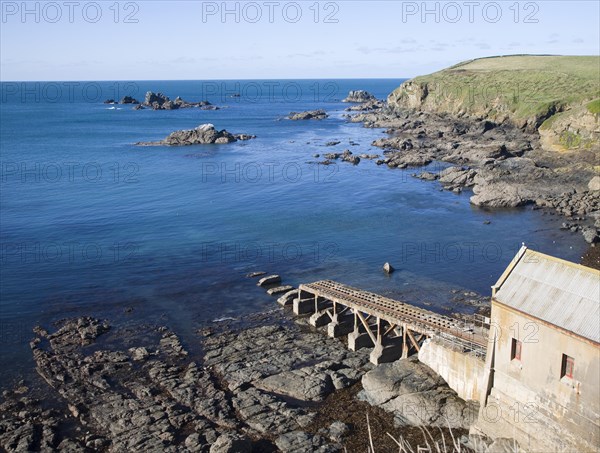 Lifeboat Station built in 1859, Polpeor Cove, Lizard Point, Cornwall, England, United Kingdom, Europe