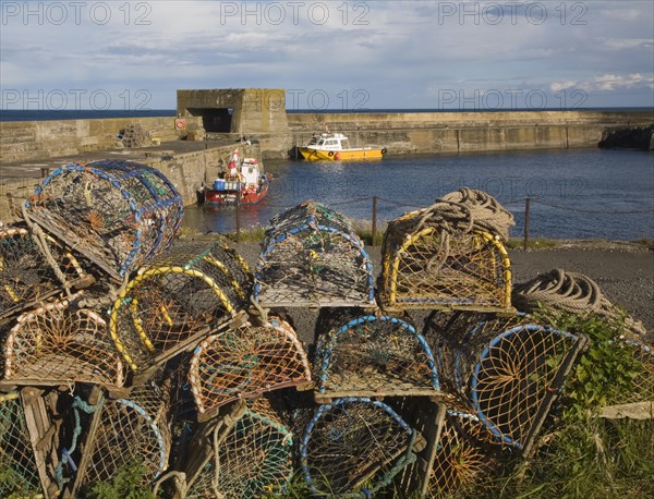 Small picturesque harbour at Craster, Northumberland, England, United Kingdom, Europe