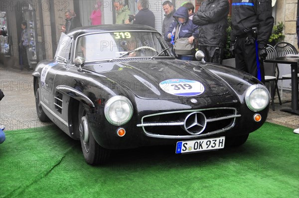 Mille Miglia 2016, time control, checkpoint, SAN MARINO, start no. 319 MERCEDES-BENZ 300SL COUPE W198 built in1955 Vintage car race. San Marino, Italy, Europe