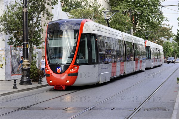 Modern tramway, Istanbul, Turkey, Asia