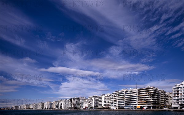 Skyline, waterfront promenade, Thessaloniki, Macedonia, Greece, Europe