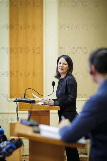 Annalena Baerbock (Alliance 90/The Greens), Federal Foreign Minister, and Dmytro Kuleba, Foreign Minister of Ukraine, give a joint press conference. Odessa, 24.02.2024. Photographed on behalf of the Federal Foreign Office