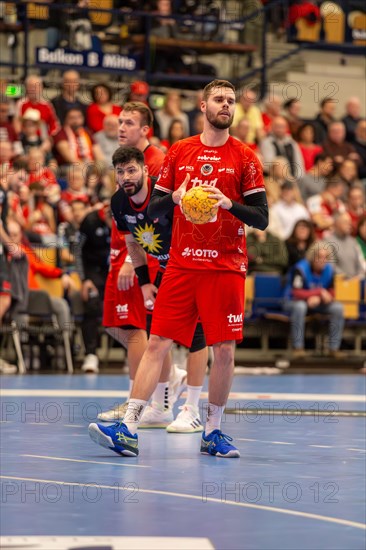 18.02.2024, 2nd HBL, German Handball League, Matchday 21) : Eulen Ludwigshafen against TuS N-Luebbecke (final score 34:32) . Picture: Alexander Falk (20), Eulen Ludwigshafen