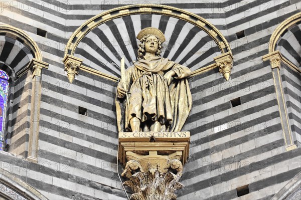 Detail, Siena Cathedral, Cattedrale di Santa Maria Assunta, UNESCO World Heritage Site, Siena, Tuscany, Italy, Europe