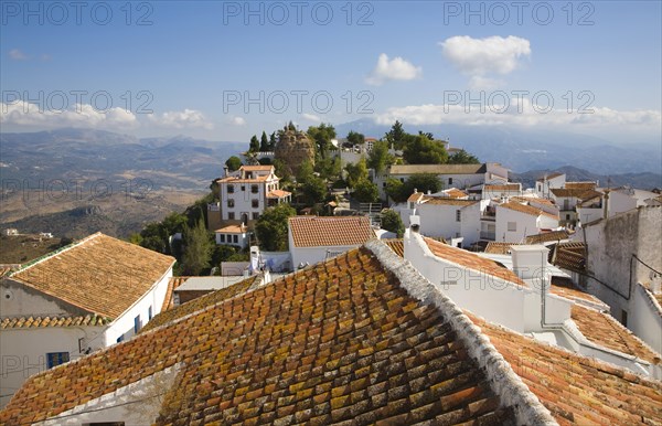 Hilltop Andalusian village of Comares, Malaga province, Spain, Europe