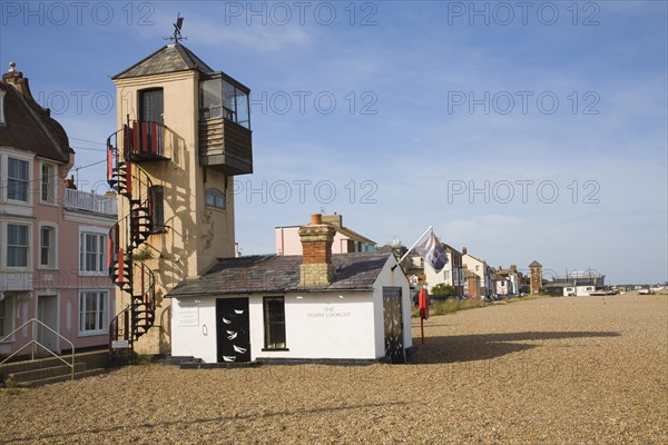 The town's southern wreckers look-out tower, Aldeburgh, Suffolk, England, United Kingdom, Europe