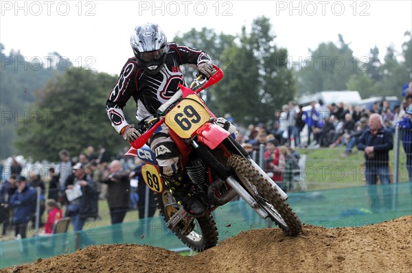 Motocross rider, Rudersberg Motocross, Rudersberg, Baden-Wuerttemberg, Germany, Europe