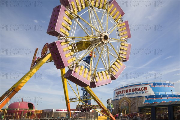 Evolution ride Pleasure Beach funfair, Great Yarmouth, Norfolk, England, United Kingdom, Europe