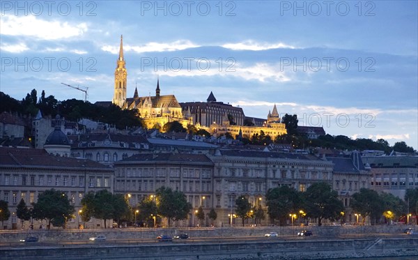 View of the Matthias Church and the fisherman Bastei on 20 July 2019