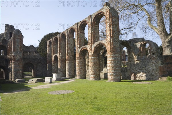 Ruins of Saint Botolph's priory, Colchester, Essex, England, United Kingdom, Europe