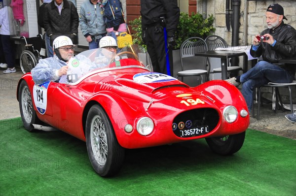 Mille Miglia 2016, time control, checkpoint, SAN MARINO, start no. 194 PATRIA 750 SPORT built in 1950 Vintage car race. San Marino, Italy, Europe