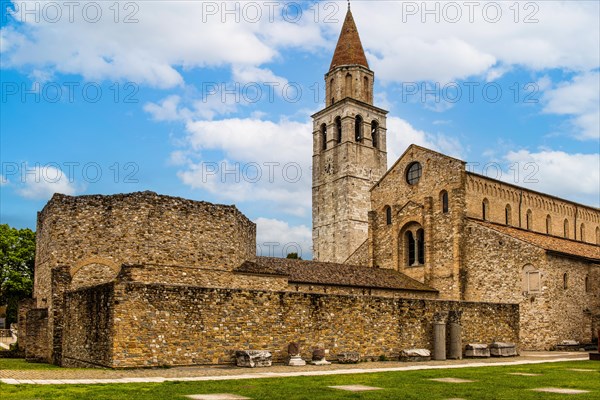 Basilica of Aquileia from the 11th century, largest floor mosaic of the Western Roman Empire, UNESCO World Heritage Site, important city in the Roman Empire, Friuli, Italy, Aquileia, Friuli, Italy, Europe