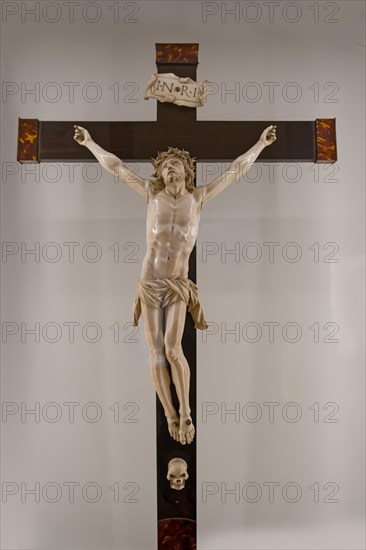 Jesus on the cross, interior view, Cathedral of Palma de Majorca, Spain, Europe