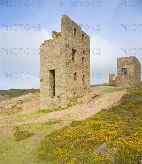 Ruins of Wheal Coates Tin Mine, St Agnes Head, Cornwall, England, United Kingdom, Europe