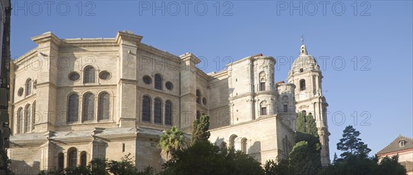 Baroque architecture exterior of the cathedral church of Malaga city, Spain, Santa Iglesia Catedral Basilica de la Encarnacion, Europe
